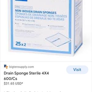 Non woven drain sponges